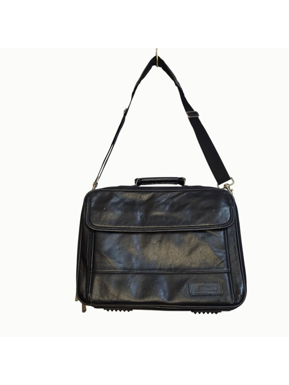 Targus CLN5 15.4" Full Grain Leather Laptop Briefcase Clamshell Black